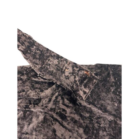 Betsey Johnson Vtg 90s Large Brown Crushed Velvet Stretchy Wide Leg Jumpsuit EUC - Picture 4 of 4